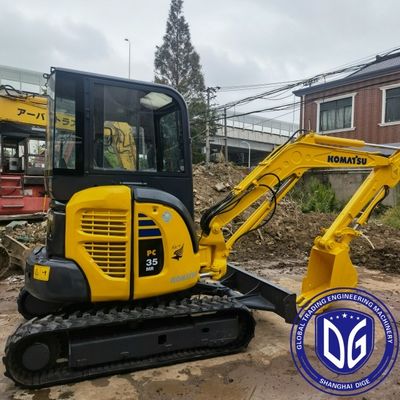 Kullanıcı Dostu PC35 Kullanılmış Sürünen Ekskavatör 95 Yeni Mini Komatsu Ekskavatörü 3.5t