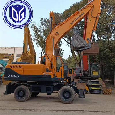 Kullanılmış Hyundai Tekerlekli Ekskavatör Modelli 210W-9 Kalıcı Malzemelerle Orijinal