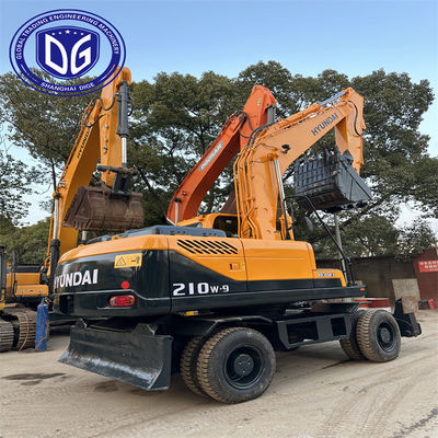 Kullanılmış Hyundai Tekerlekli Ekskavatör Modelli 210W-9 Kalıcı Malzemelerle Orijinal