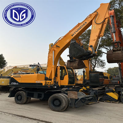Kullanılmış Hyundai Tekerlekli Ekskavatör Modelli 210W-9 Kalıcı Malzemelerle Orijinal