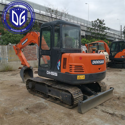 Kullanıcı dostu işletim DH55 Kullanılmış Doosan Excavator 5.5t Profesyonel bakım