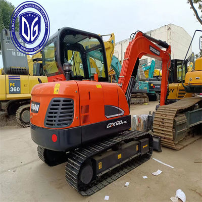 Optimize DX60E-9C Kullanılmış Doosan 6t kazıcı hidrolik makine, hassas kontrol
