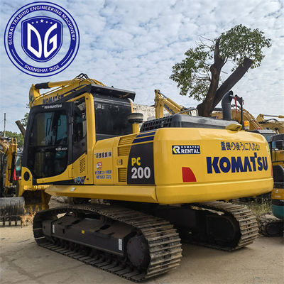 Köken Japonya PC200-8 Kullanılmış Komatsu Kazı makinesi PC200-8 Sürünen Kazı makinesi İkinci El Komatsu Hidrolik Kazı makinesi PC200-8