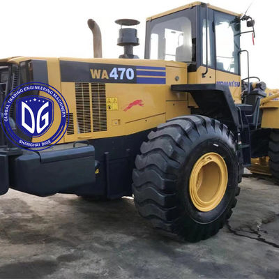 Ön uç yükleyici Komatsu WA470-6 Japonya'dan gelen yüksek verimli kullanılmış yükleyici