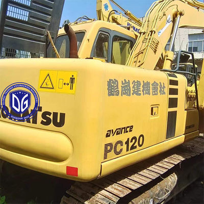 Kullanılmış Komatsu PC120 12 tonluk sürünen kazıcı, Japonya'dan orijinal, iyi performans, satışta.