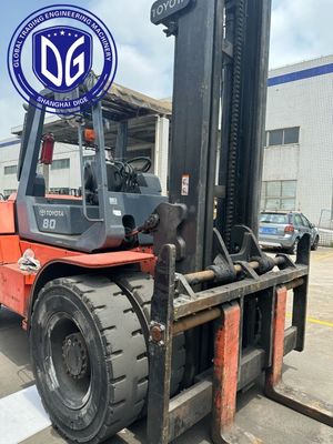 8t 8FDA80 Toyota Kullanılmış Forklift Güçlü Kullanılmış Forklift Hidrolik Makine
