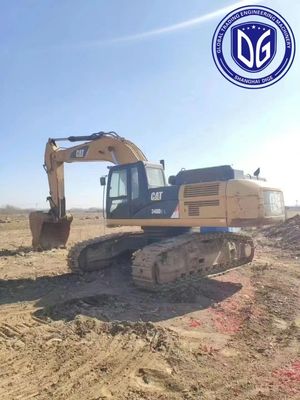 Çukur kazıcı 340D2L Kullanılmış tırtıl kazıcı 40 ton zaman denetlenmiş toprak işleme kazıcı
