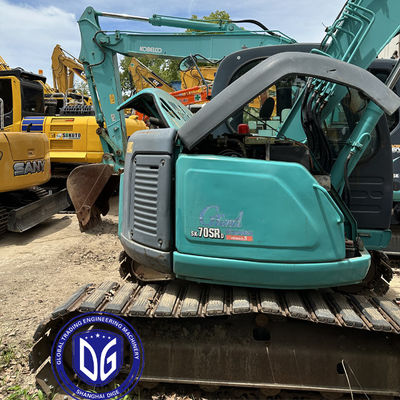 Kullanılmış Kobelco SK70 7 tonluk küçük ekskavatör Japonya'dan orijinal mükemmel işlev