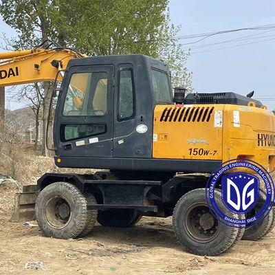 Splendid Kullanılmış Hidrolik Kazı makinesi Hyundai 150W Tekerlekli Kazı makinesi stokta Şimdi satışta