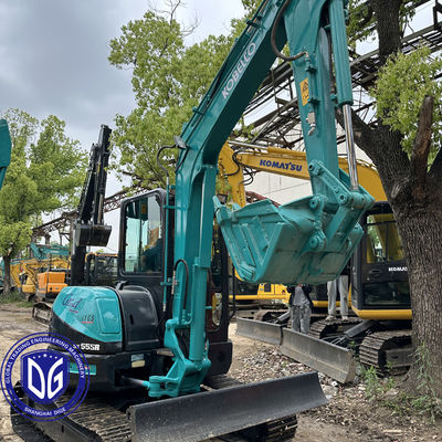 Yumuşak Kullanımlı Kobelco SK55 5.5 Ton Sürünen Kazı makinesi Duyarlı Kontroller
