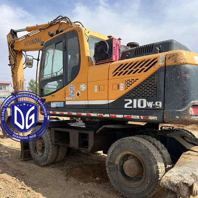 Kore 210W-9 Kullanılmış Hyundai Tekerlekli Ekskavatör 210W-9 Tekerlekli Ekskavatör İkinci El Hyundai Ekskavatör 210W-9