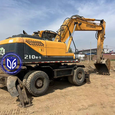 Hyundai 210W-9 21 tonluk kullanılmış tekerlekli kazık makinesi, Kore'den geliyor, şimdiden mevcut.