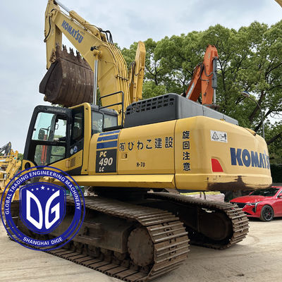 Kullanılmış Komatsu PC490 49 tonluk sürünen kazıcı büyük madencilik ekipmanları orijinal ve mevcut