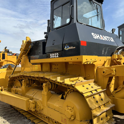 Shantui SD22 Motorlu Kullanılmış Hidrolik Buldozer NT855-C280 Satılık Çamurlu Buldozer