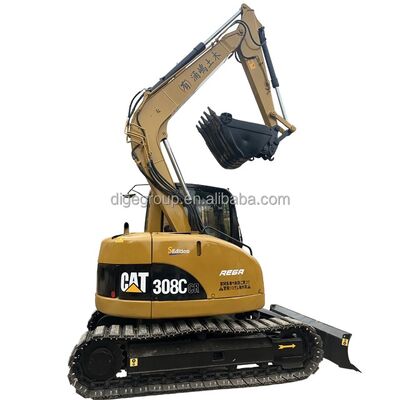 Kullanılmış Caterpillar 308C 8t ekskavatörü stokta ucuz fiyatlı sıcak satışı iyi durumda ikinci el güçlü ekskavatör Satılık