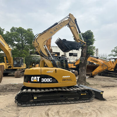 Kullanılmış Caterpillar 308C 8t ekskavatörü stokta ucuz fiyatlı sıcak satışı iyi durumda ikinci el güçlü ekskavatör Satılık